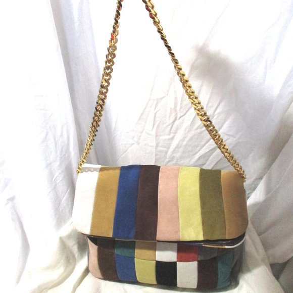 CELINE LARGE HOBO MULTICOLOR RAINBOW Bag Purse Patchwork NEW - Picture 3 of 16